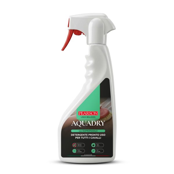 Aquadry Pearson detergente shampoo secco per tutti i cavalli  ml. 700